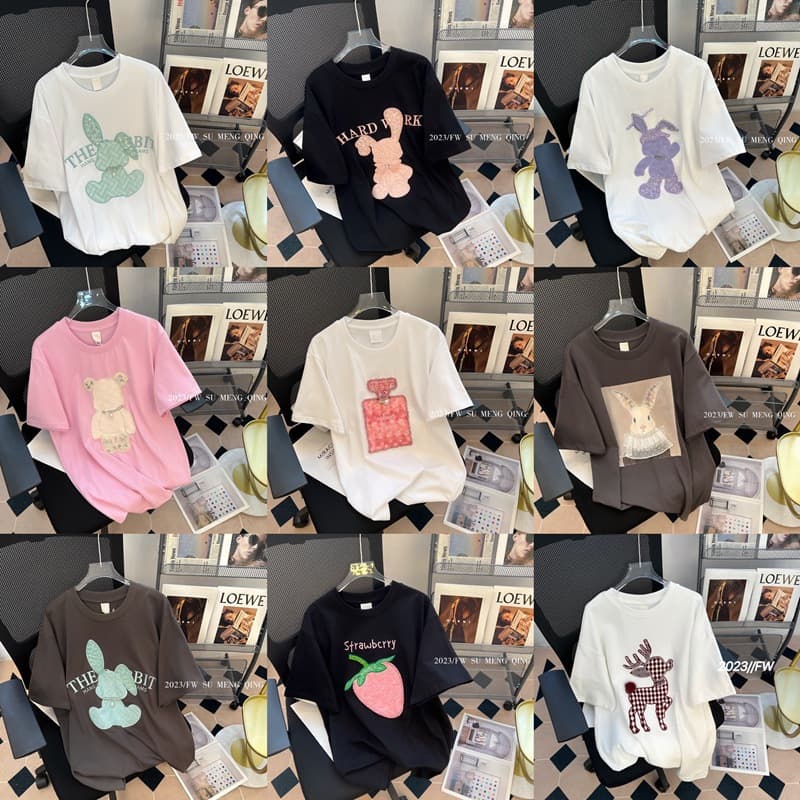 Guangzhou Thirteen Lines European version short-sleeved T-shirt women's large size summer women's bottoming shirt street stall tail goods