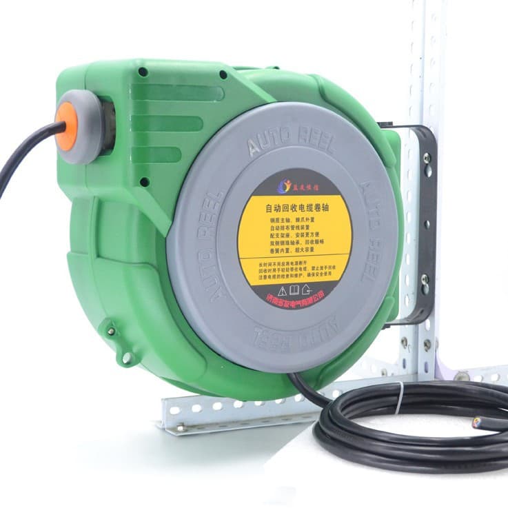 Supply 380V cable winder automatic retractable winding reel winding disc electric drum wire drum 5*1.5*20m