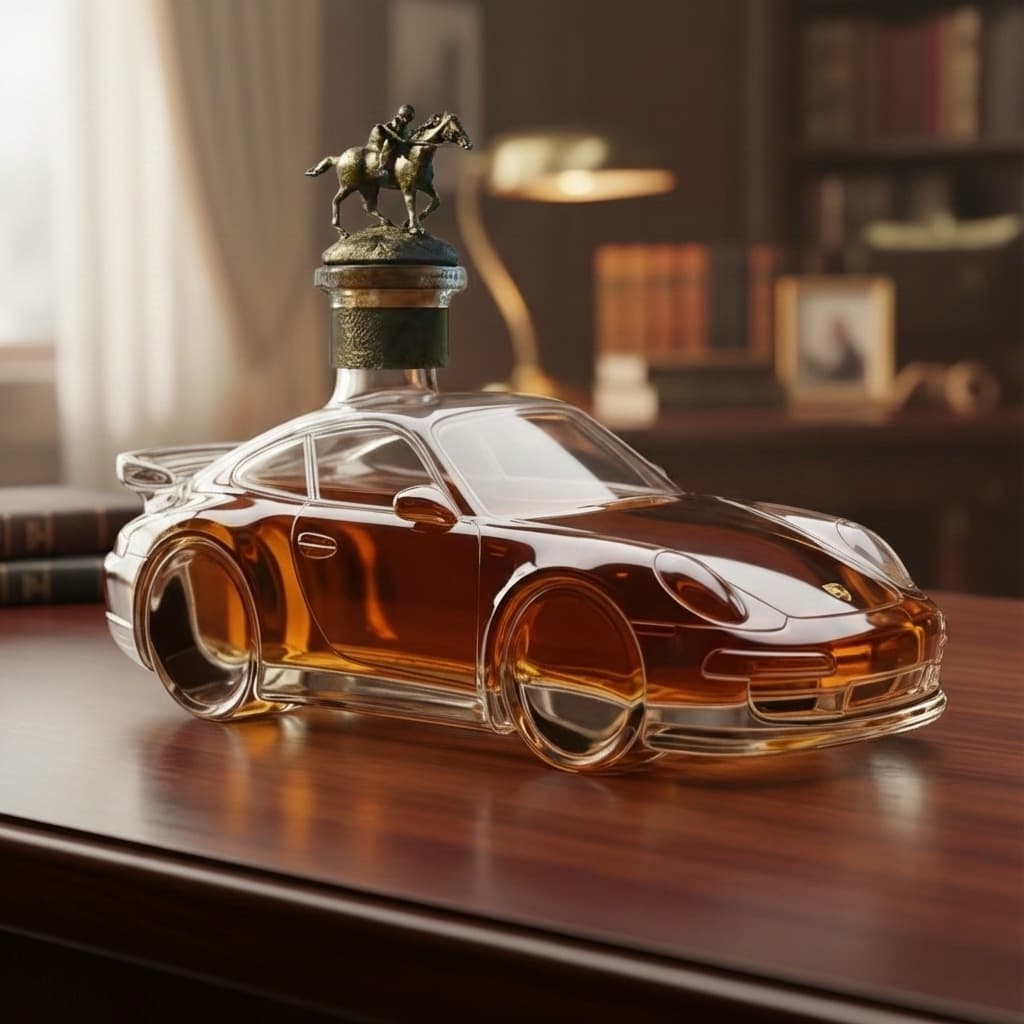 Cross-border glass wine bottles, special-shaped wine bottles, creative wine bottles, interesting whiskey bottles, small cars, wine bottle processing
