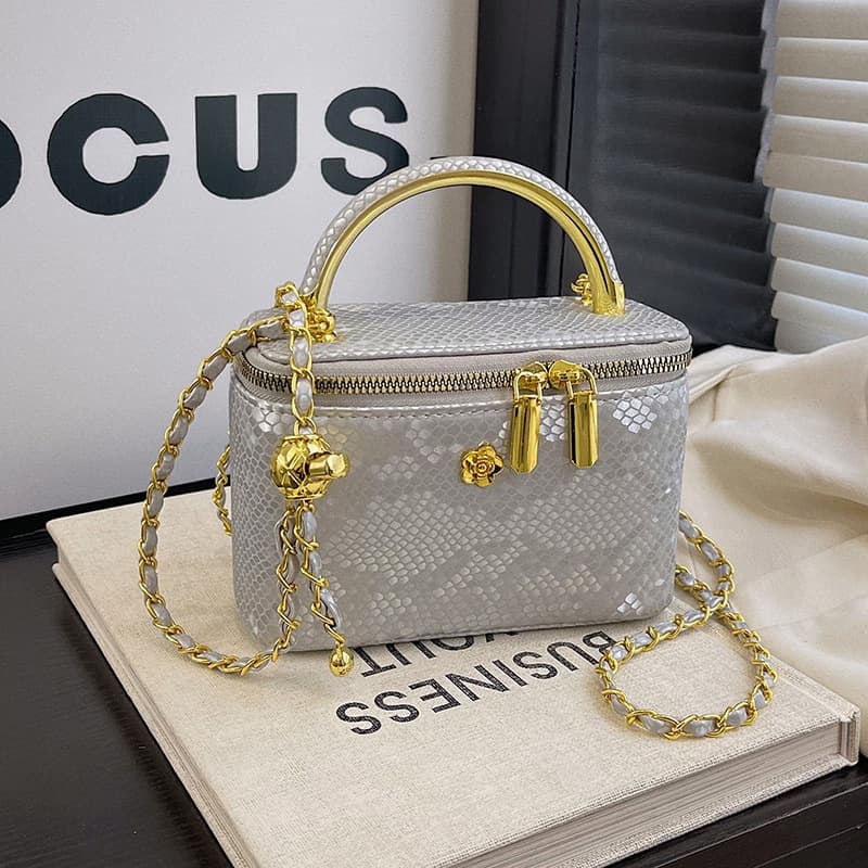 Chanel-Style Shoulder Bag Cross-Border Daisy Box Bag Casual Quilted Chain Crossbody Handheld Small Square Bag