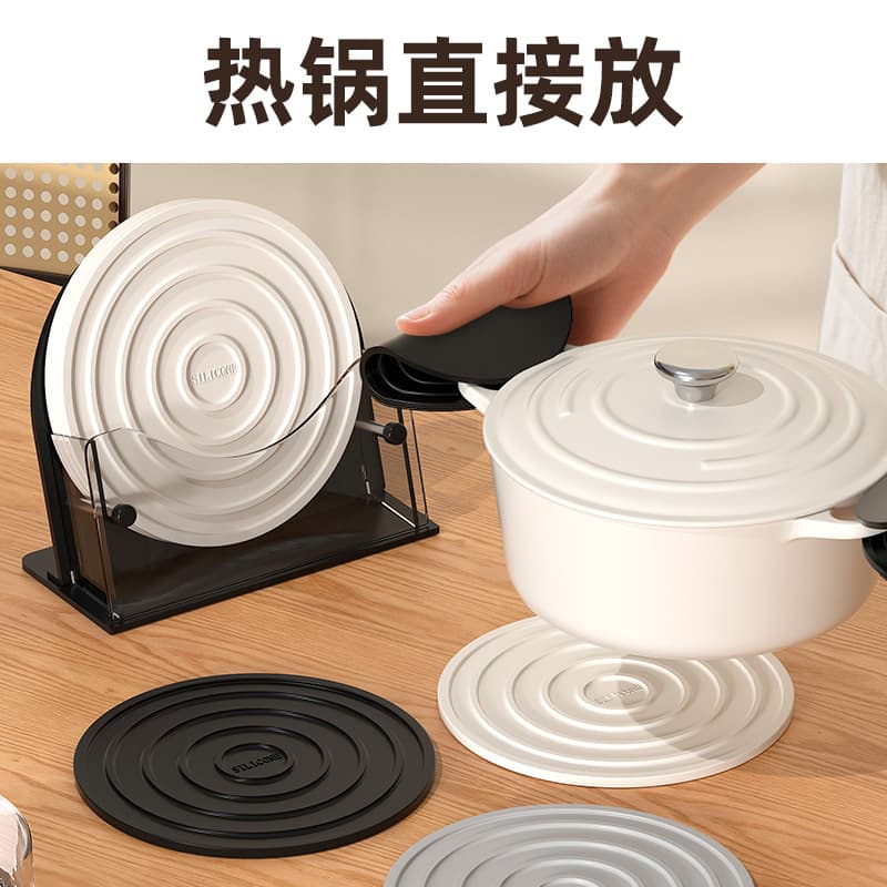 Bamboo kettle glass coaster wooden placemat kitchen household bowl and plate insulation pad can be hung on the wall non-slip casserole mat