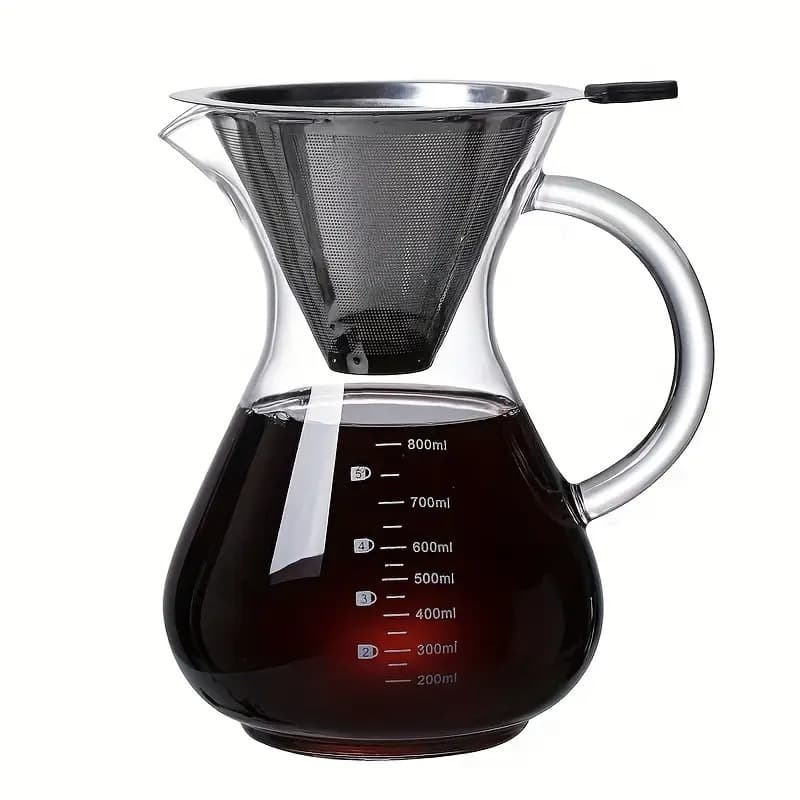 Mini Moka Pot Espresso Maker, Household Pour-Over Coffee Pot, Glass Coffee Carafe, Factory Direct Cross-Border Supply