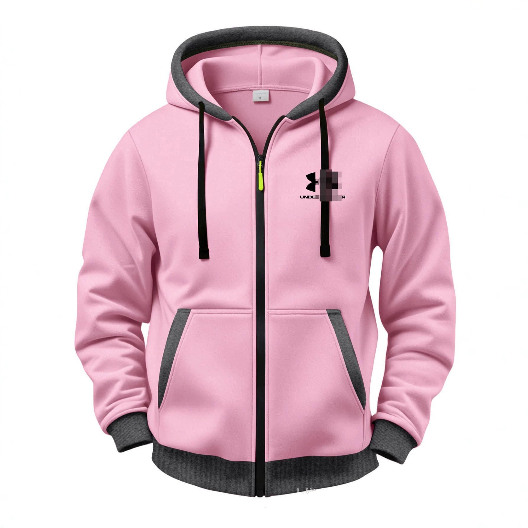 2026 New Cross-Border Hot European Size Men's Long Sleeve Hoodie Men's Drawstring Zipper Casual Jacket Sportswear