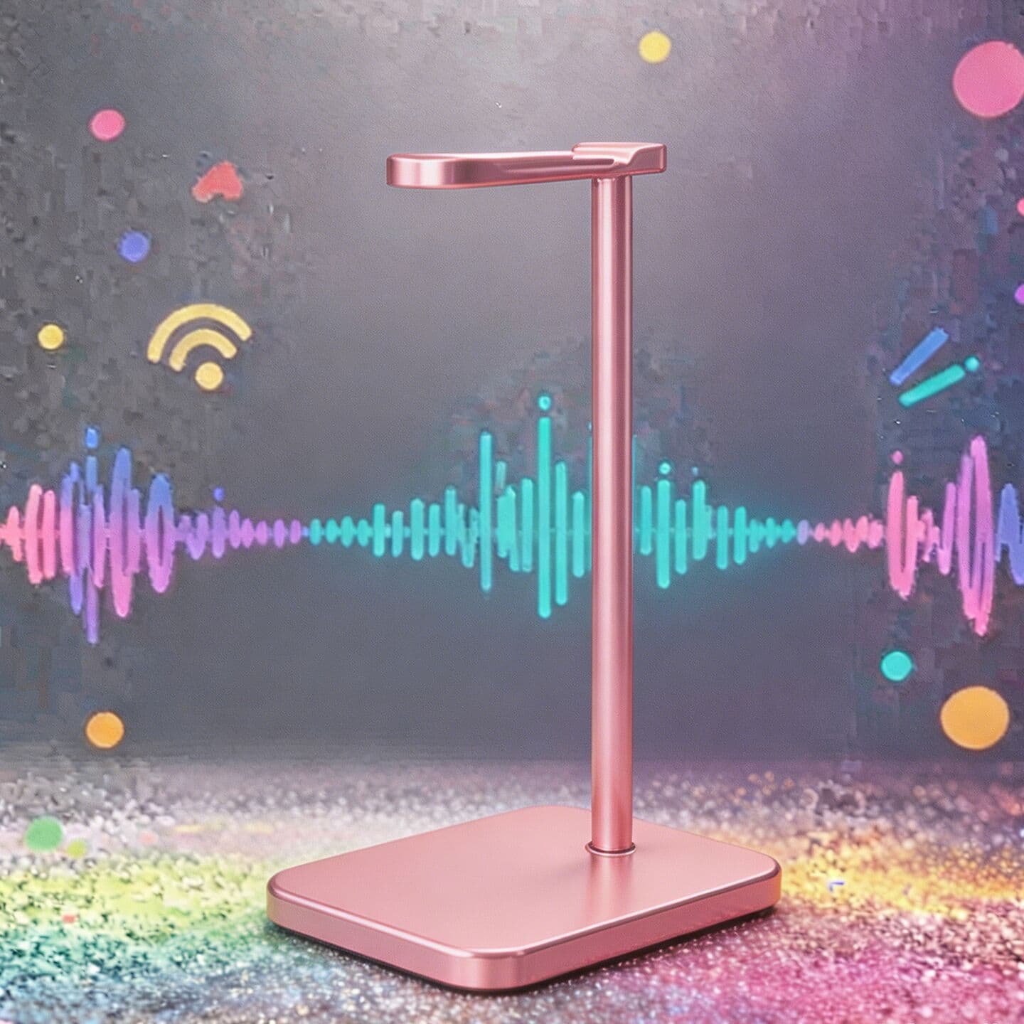 Headphone stand rose gold high-looking computer game headset storage rack trendy multi-functional storage rack