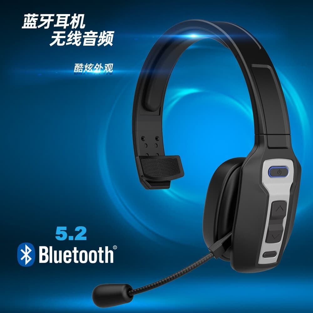 Cross-border Hot Selling Wireless Bluetooth Headset Over-Ear 5.2 ENC Call Noise Cancelling Headphones