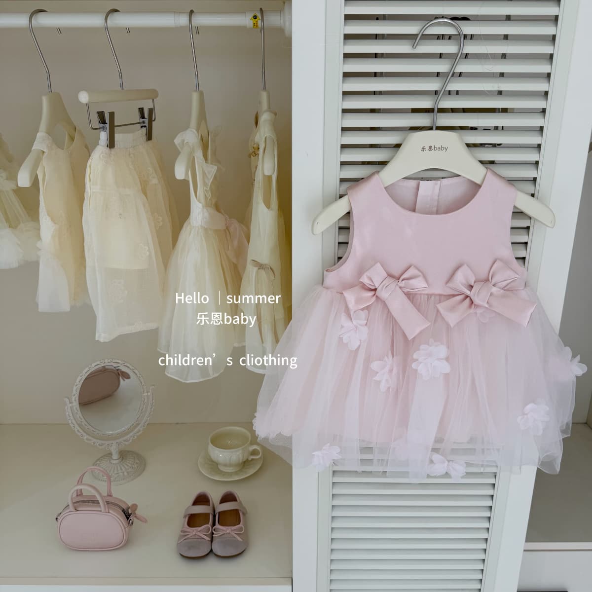 【Leen baby】Haute couture dress! 2026 summer girls pink tutu skirt one-year-old dress princess dress