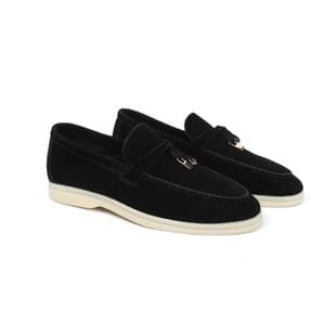 New British Style Suede Loafers Women Soft Sole Anti-Slip Versatile Casual Shoes Slip-On Lazy Large Size Flat Shoes Women