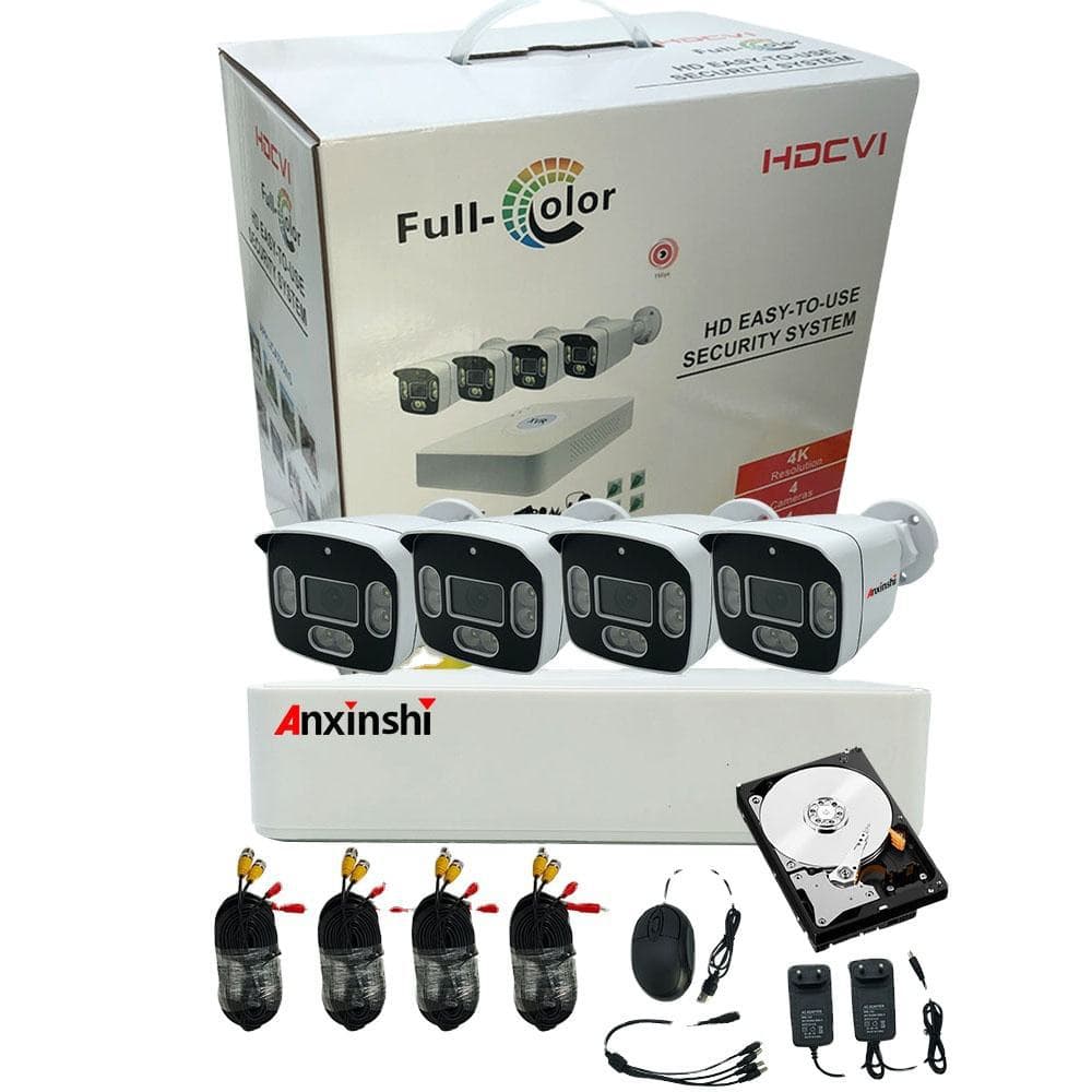 2MP 4-Channel 8-Channel Analog Camera Kit Waterproof Full-Color Night Vision with 500GB Hard Drive Promotional Offer