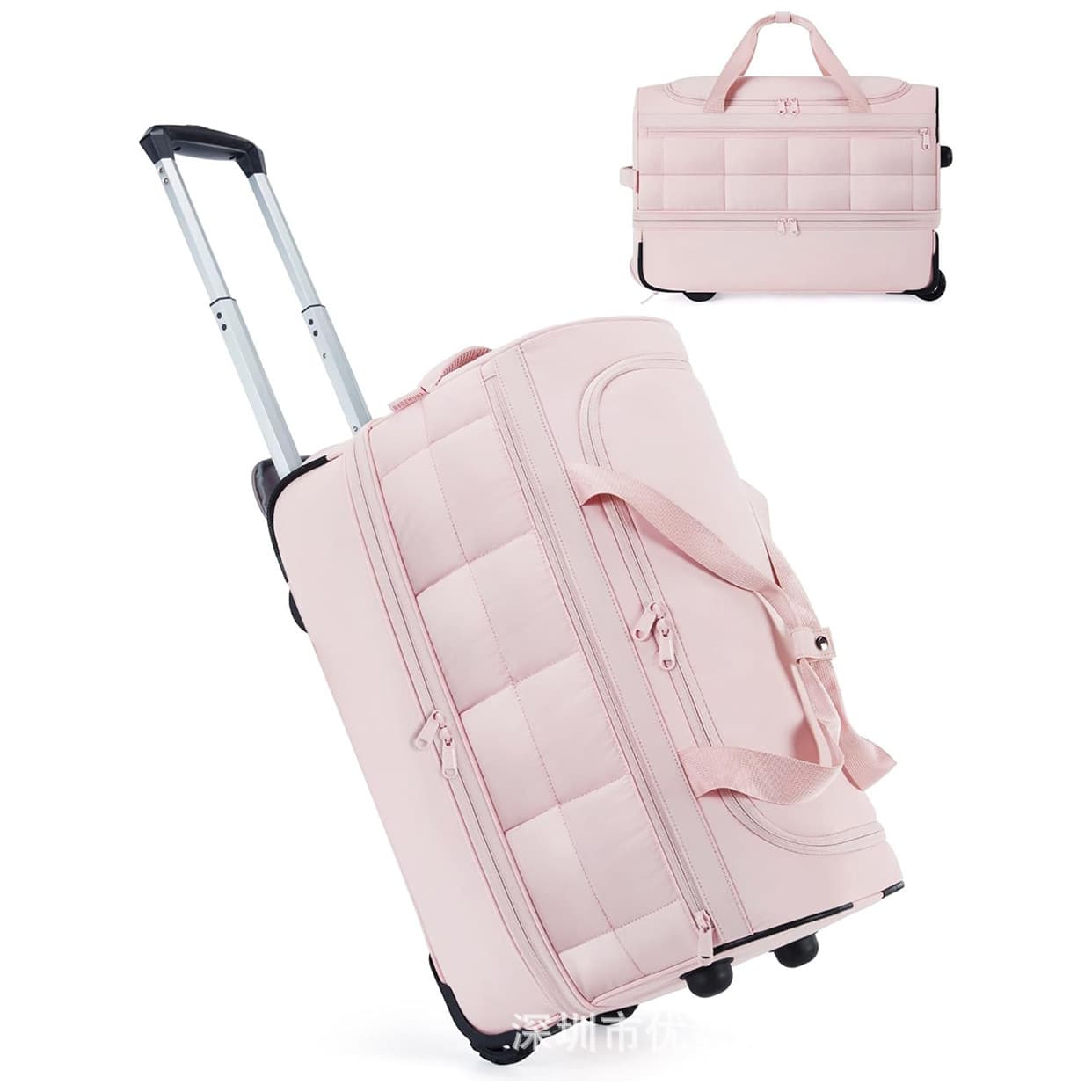 Luggage Bag Trolley Bag Large Capacity Foldable Travel Bag Unisex Rolling Duffle Bag