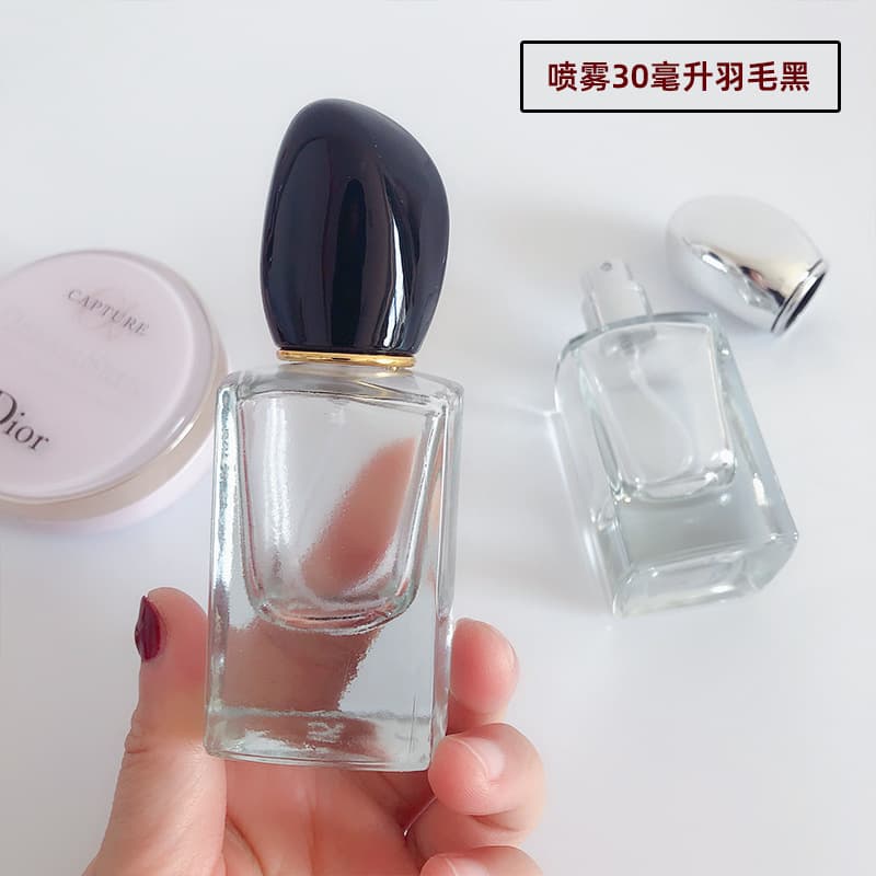 Wholesale 100ml Glass Perfume Bottle 30ml Crimp Neck Spray Bottle 50ml Slim Tall Perfume Refill Bottle Naked Bottle
