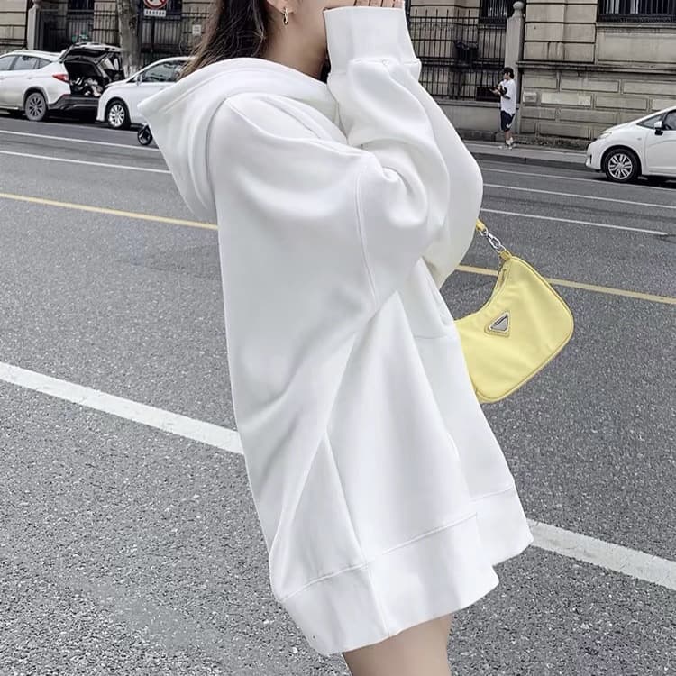 Japanese/Korean 2024 Autumn/Winter New Arrival Women's Sweatshirt Loose Thick Comfortable Hooded Couple Design Outerwear Trendy Lazy