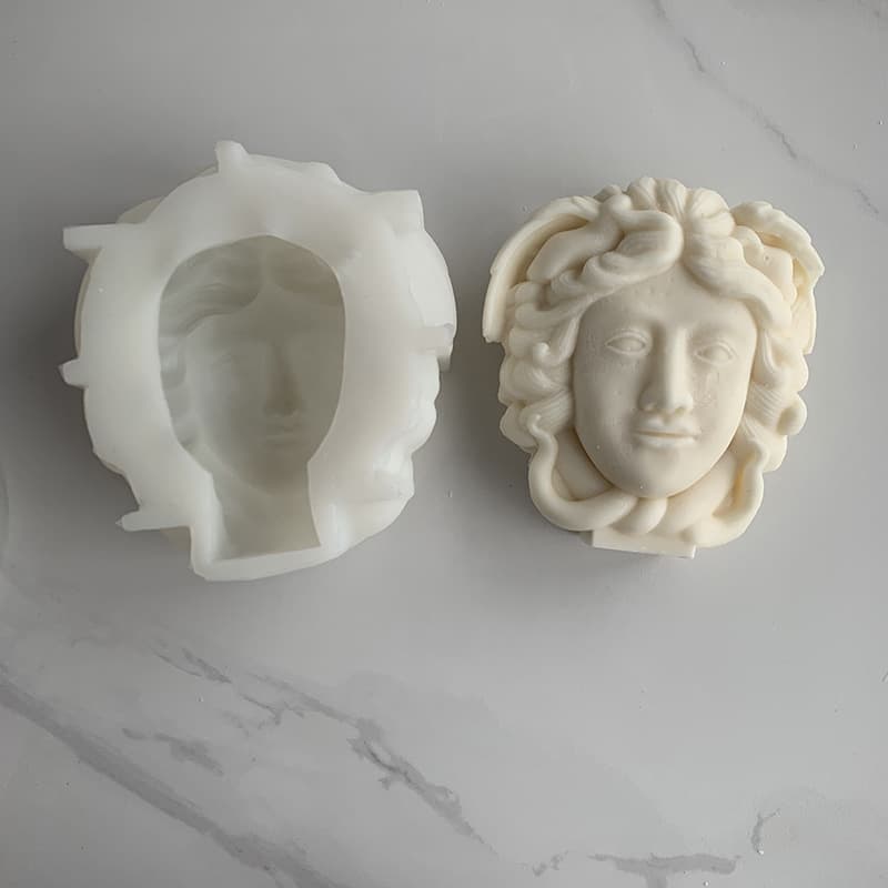 DIY Large INS Medusa Greek Goddess Head Aromatherapy Candle Sculpture Mold