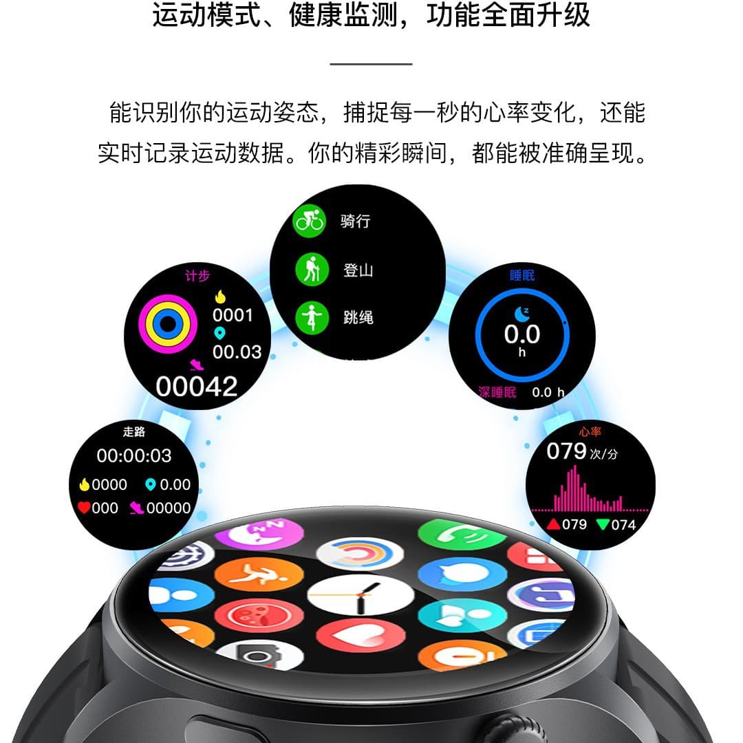 Huaqiangbei GT2 Smart Watch with Payment, Bluetooth Calling, Voice Assistant, Bluetooth Music, Sports Watch