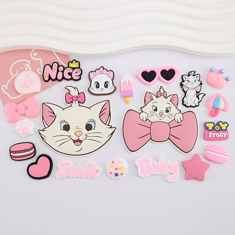 Cartoon Marie Cat White Cat DIY Decoration Accessories for Water Cups, Phone Cases, Shoes, iPad Cases, Handmade Stickers
