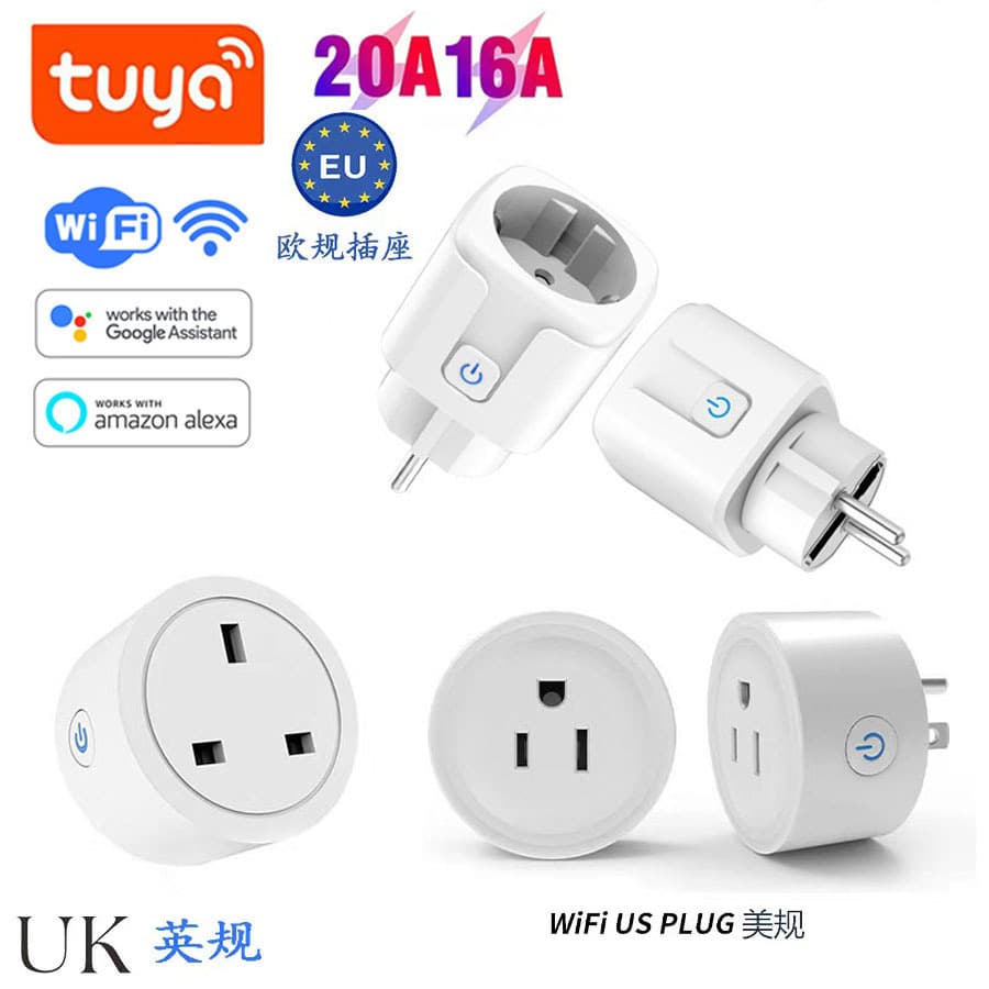 Wifi Smart Socket - Wireless Remote Control Socket - Smart Home Automation Energy Saving Voice Control