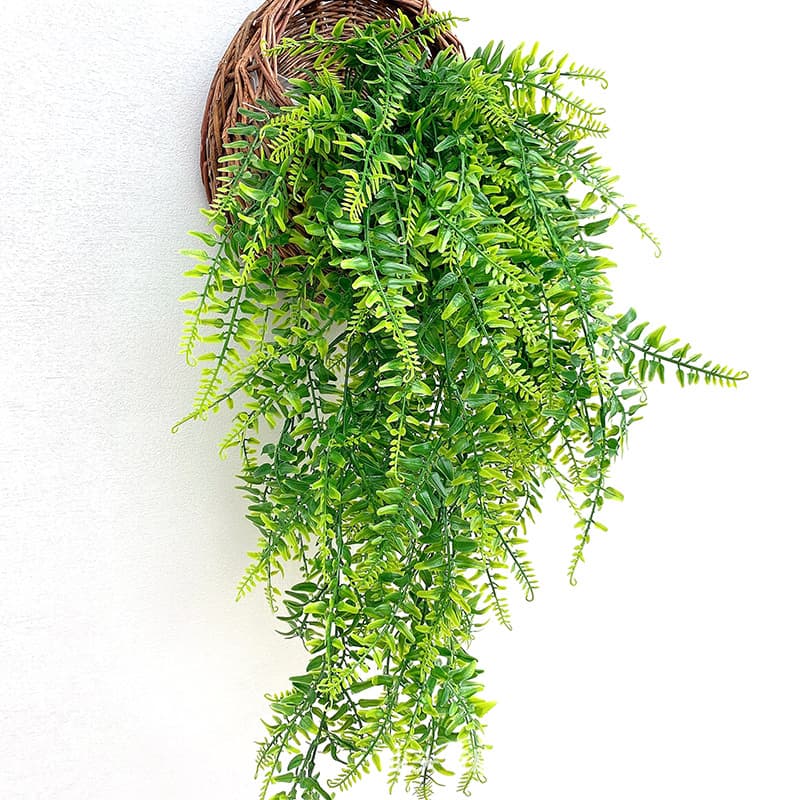 Amazon 69-mesh Persian grass simulated green plant artificial rattan 21-leaf Persian leaf fern vine plant wall decoration