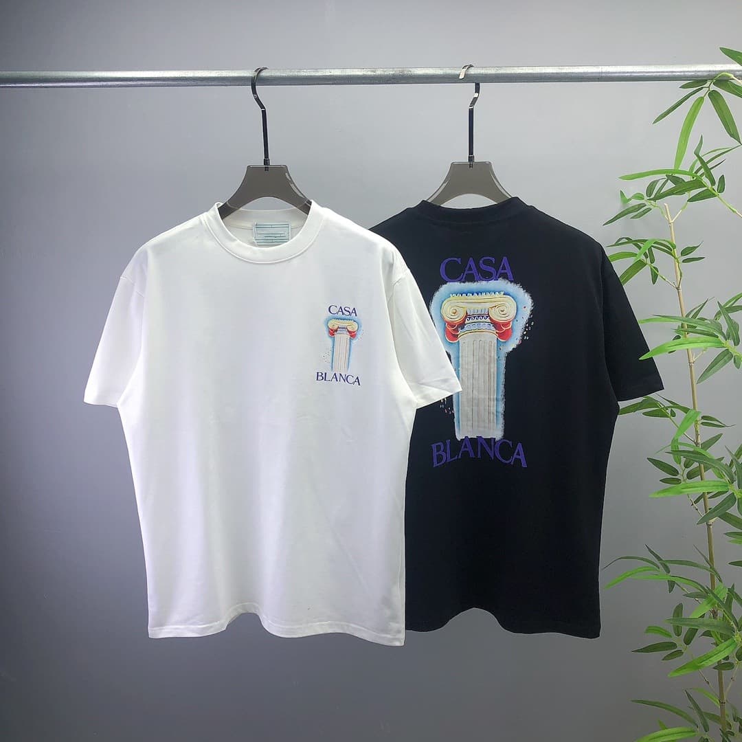 Trendy and fashionable new styles for men and women in all seasons, Ca round neck short-sleeved T-shirts, letter pattern, replacement spot, cross-border European goods