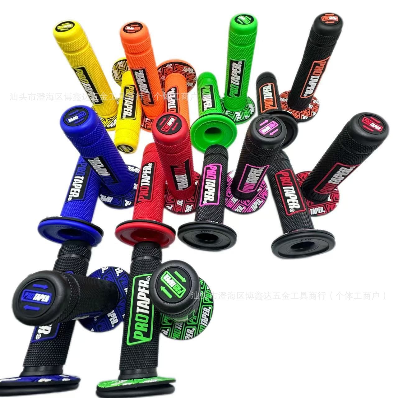 Motorcycle Electric Scooter Handlebar Grip Upgrade Accessories PRO Grip Dual-Color Rubber Anti-Slip Soft Handlebar Grips Universal