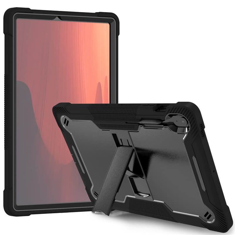 Silicone Anti-Fall Tablet Case for Samsung Tab S10FE Plus, PC Stand Protective Cover for Samsung S9FE