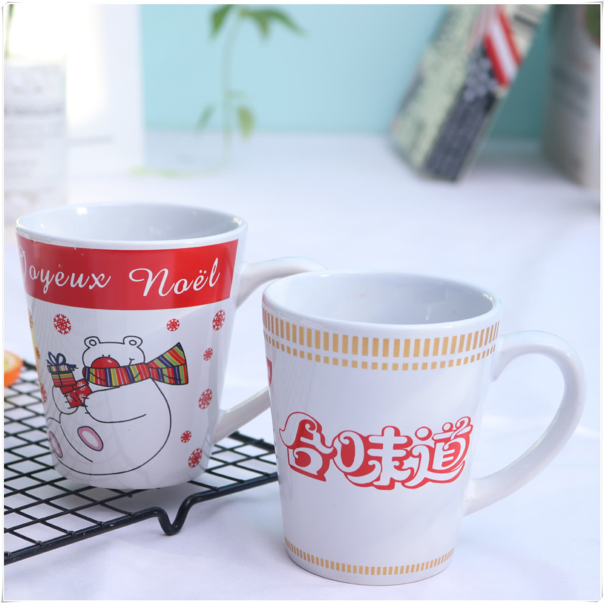 Funnel-Shaped Ceramic Mug Water Tea Cup Decal Coffee Cup Custom Logo Gift Export Mug