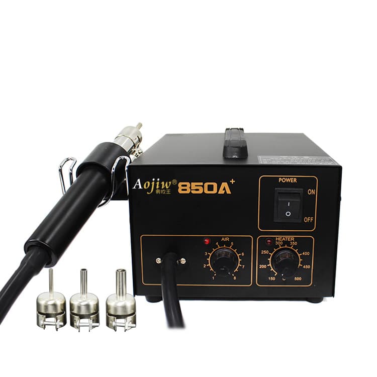 Aojiuwang 850A+ Air Pump Type High Power Industrial Grade High Volume Hot Air Gun Desoldering Station for Mobile Phone Repair Soldering