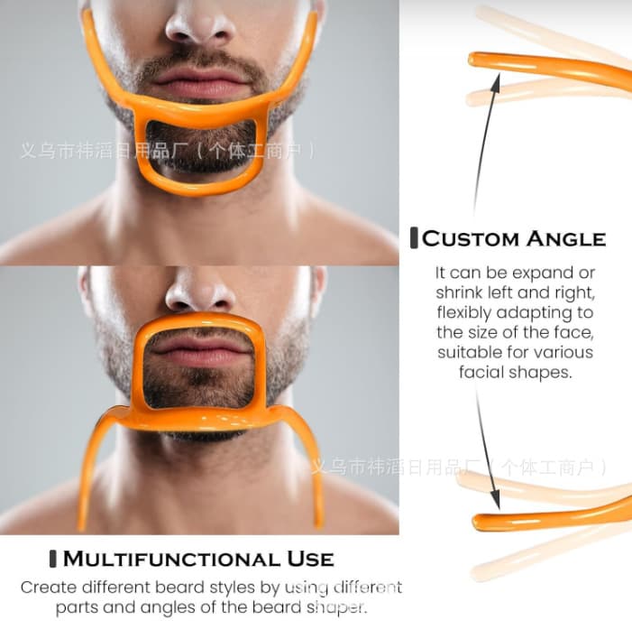 Cross-Border Bestseller Men's Beard Shaper Care Comb Sideburn Beard Tool Trimmer Beard Styling Device