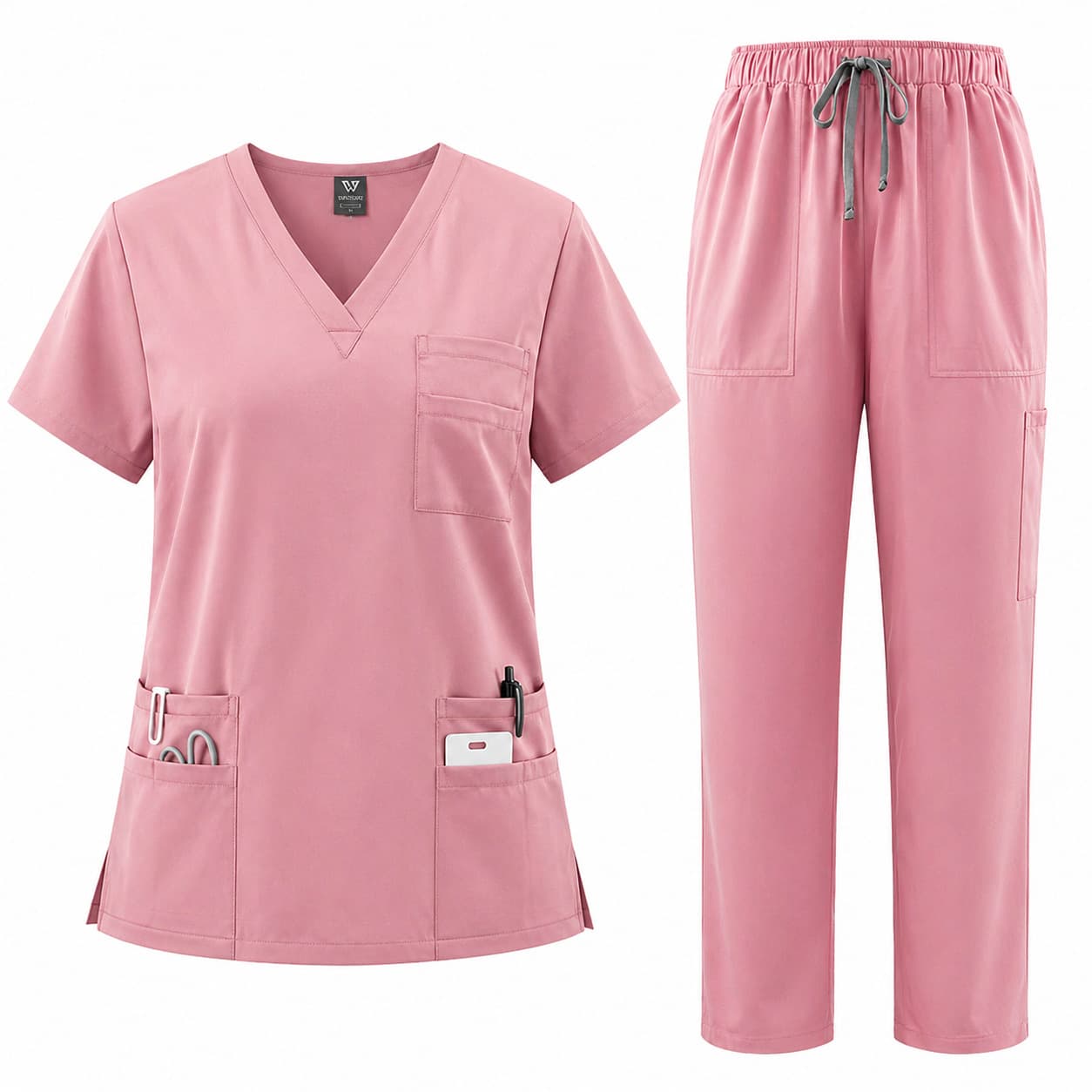 Stretch Washable Scrubs Short Sleeve Unisex Surgical Oral Nurse Doctor Workwear Pet Hospital Scrub Suit
