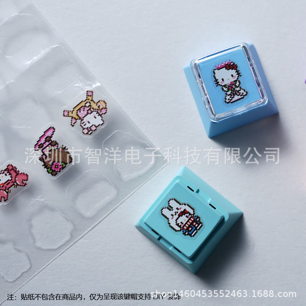 Transparent Cap PBT+PC OEM Height MX Cross Stem Double Layer R4 Macaron Color Series 1X Keycaps DIY