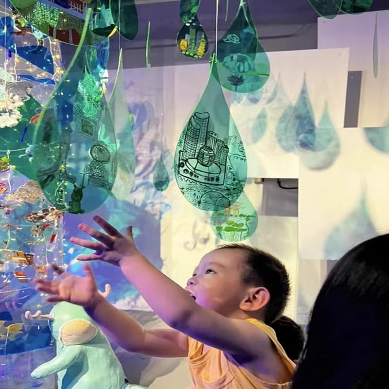 Teardrop-shaped Colored Plastic Sheets for Kindergarten Decorative Hanging Crafts, Exhibition DIY Children's Doodle Board
