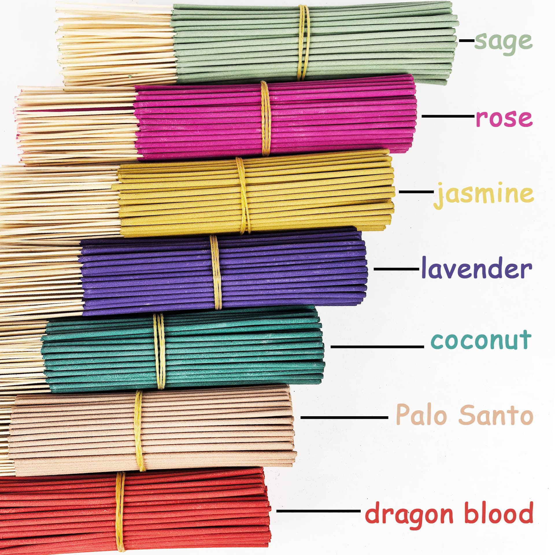 Incense Wholesale 20/50/100 Sticks Aromatherapy Sticks Cross-border Household Bamboo Stick Incense Multiple Scents Available Drop Shipping