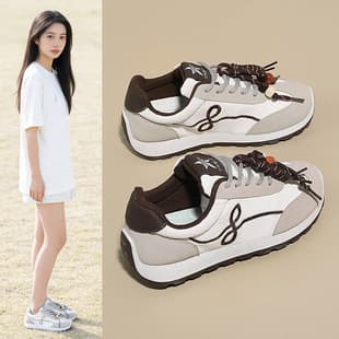 Leather Thick Sole German Training Shoes Women's 2025 New Winter Anti-Slip Thin Heightening Lightweight Casual Flat Sole Board Shoes