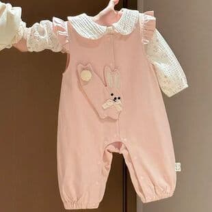 Baby Fall Outfit for Small Infants, Adorable Overall Set for Girls, Spring New Arrival