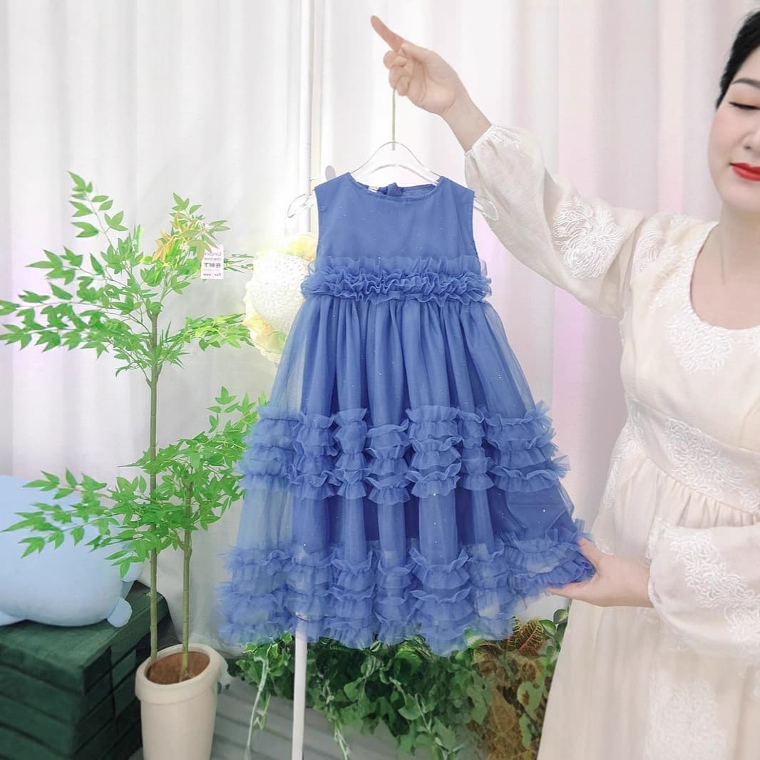 Cross-Border Summer Dress for Girls, Baby Vest Tutu Dress, Long Princess Dress, Sleeveless
