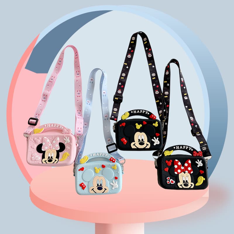 Mickey and Minnie Crossbody Coin Purse, Women's Shopping Crossbody Bag, Cute Cartoon Bag for Kids, Factory Wholesale
