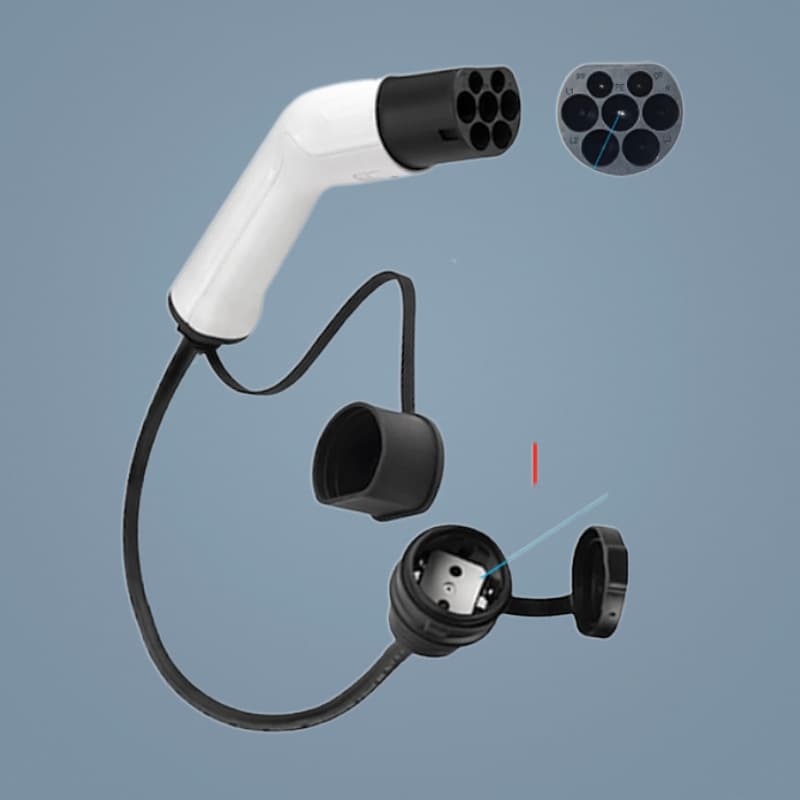 European Standard 16a New Energy Vehicle Charging Cable Type 2 To Schuko Socket Ev Charging Adapter Cable