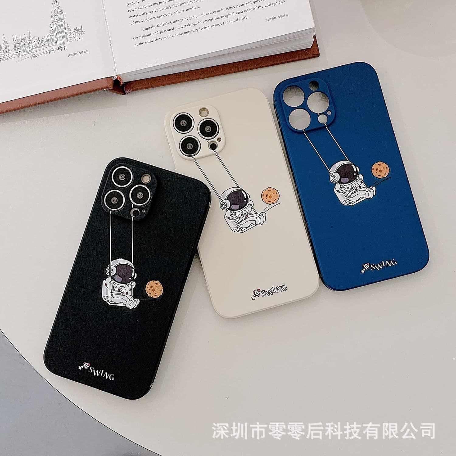 Astronaut Design Phone Case for iPhone 16, iPhone 14 Pro Max, Creative Style for iPhone 13, Side Protection, Full Coverage for iPhone 11
