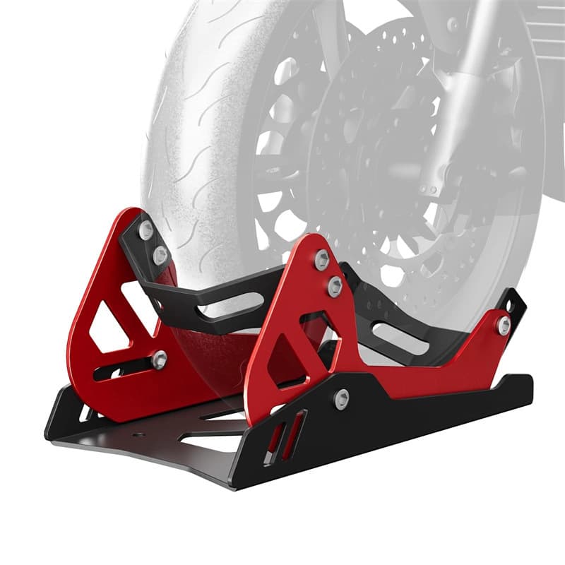 Motorcycle Front and Rear Wheel Chock Stand Motorcycle Parking Stand Paddock Stand