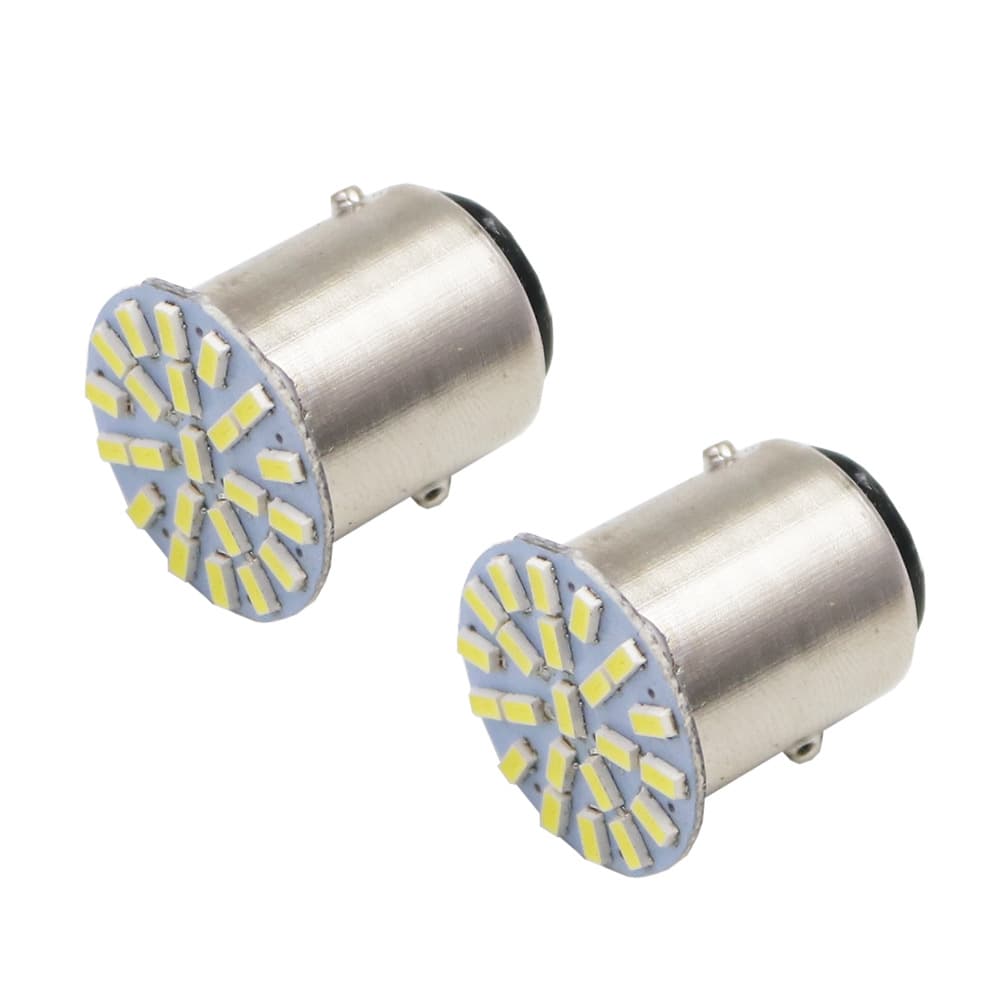 Car Bulb 1156 1157 Turn Signal Light Brake Light 22 LED 3014 Tail Light 12V White