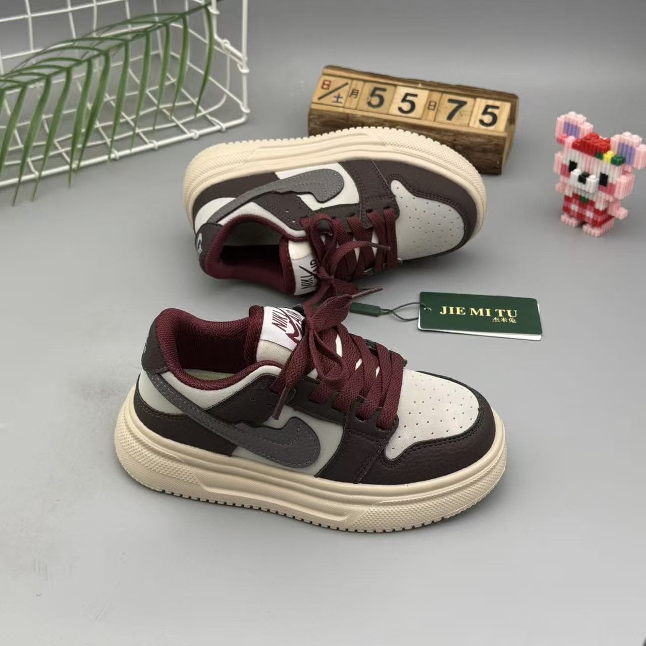 Children's Trendy Color-Matched Sneakers 2025 Autumn/Winter New Unisex Low-Top Sports Kids' Shoes Leather Waterproof Flats