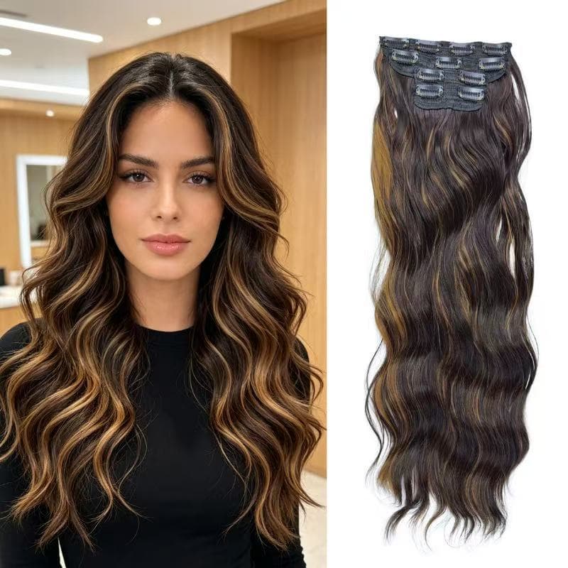 Cross-border European and American Women's Short Curly Wig with Big Waves Hair Extension Piece, High-Temperature Fiber, Invisible Natural Look, Wholesale from Factory in Stock