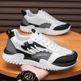 2026 New Fashion Casual Trendy Men's Shoes Thick Sole Student Shoes Teenager Running Shoes Mesh Breathable Dad Shoes
