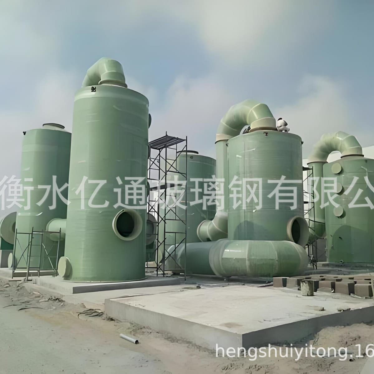 Waste gas treatment plant engineering, waste gas purification tower, industrial fiberglass PP acid mist waste gas absorption treatment dust removal