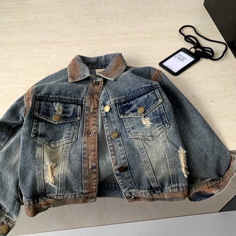 Boys Denim Jacket Spring Autumn 2026 New Children's Spring Jacket Retro Stylish Outerwear for Toddlers and Kids