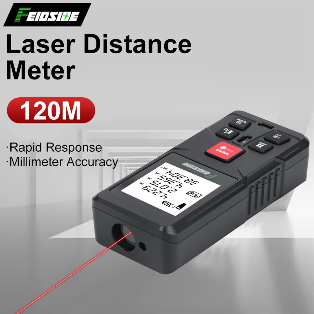 120m Electronic Handheld Laser Distance Meter High Precision Measuring Instrument Infrared Level Measuring Room Electronic Ruler Wholesale