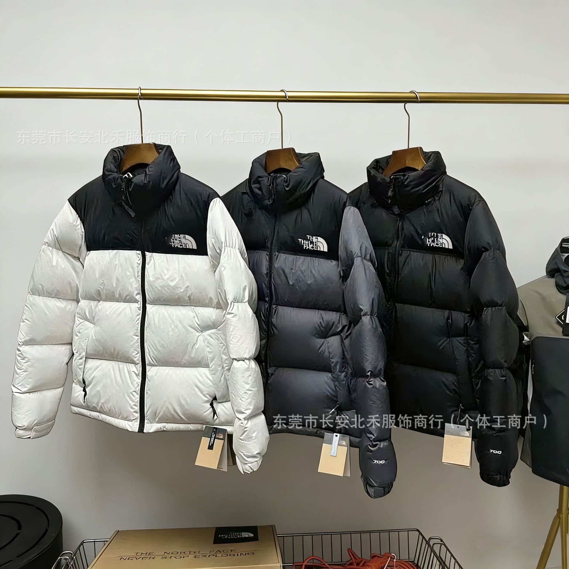 1996 North Face Style Embroidered US Version Cotton Jacket, Unisex Thick Warm Outdoor Windproof Puffer Coat for Couples