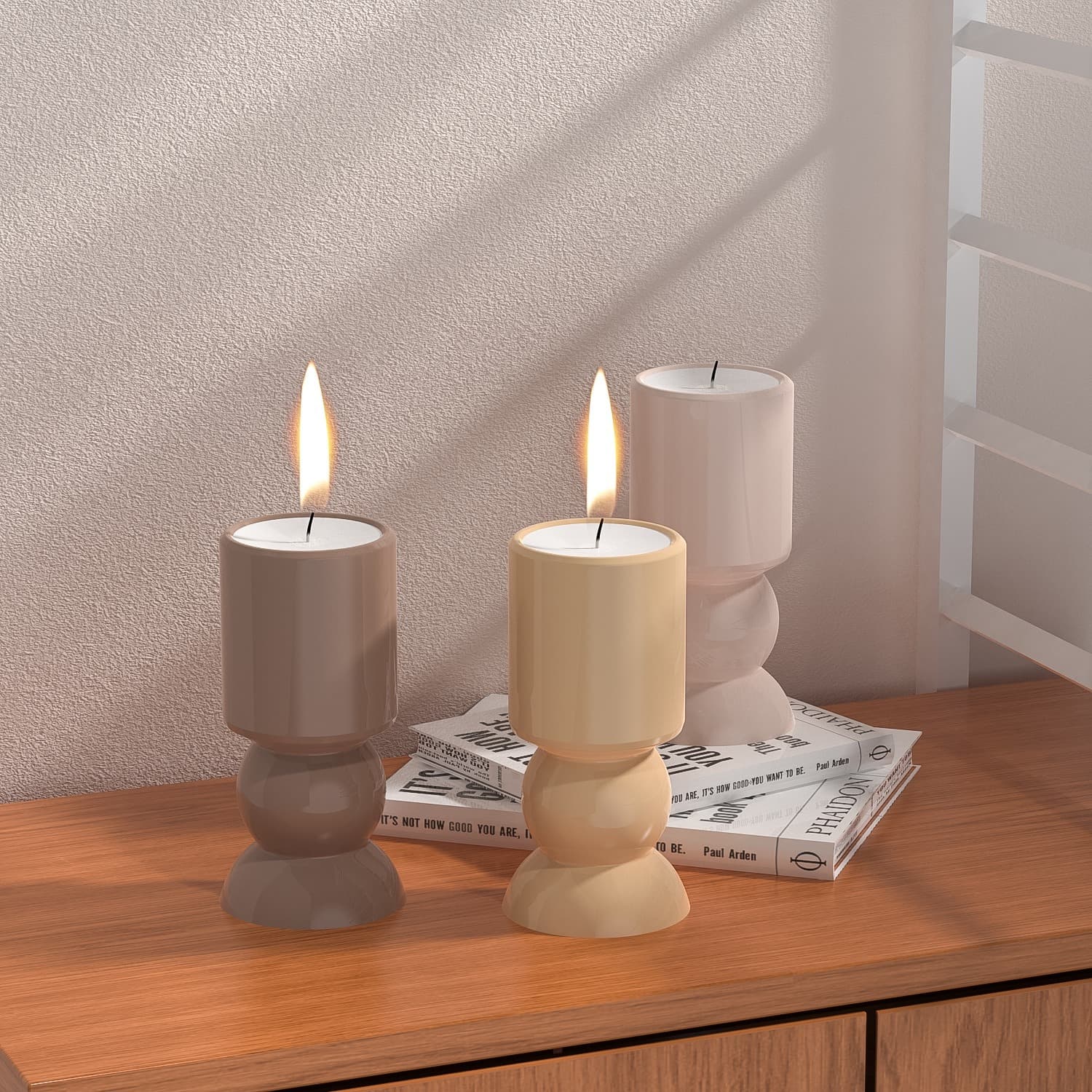Deyi Life DIY Resin Mold Ball-Bottom Cylinder Candle Cup Silicone Mold Gypsum Cement Flower Pot Mold