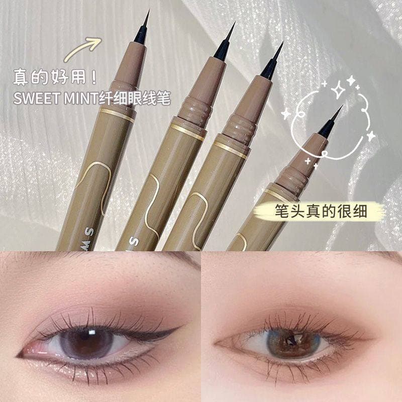 SWEET MINT liquid eyeliner pencil for beginners and women, long-lasting waterproof and resistant to smudge, fade, and sweat-resistant