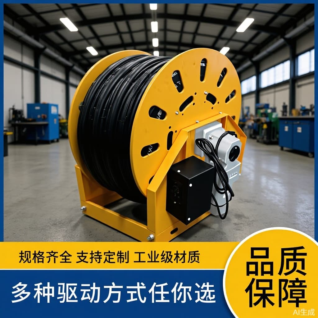 Carbon Steel Heavy-Duty Electric Hose Reel 6-Part 1 Inch 1.5 Inch 2 Inch Hose Spool Fire High-Pressure Water Pipe Oil Pipe Reel