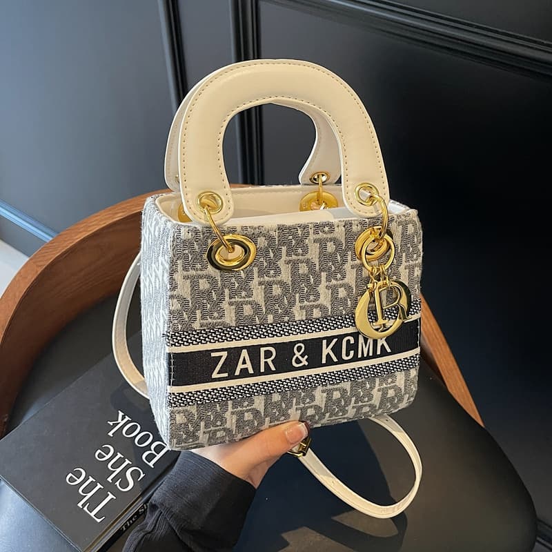 Cross-border Lady Dior bag women's handbag 2025 new style premium texture light luxury trendy embroidered crossbody small bag