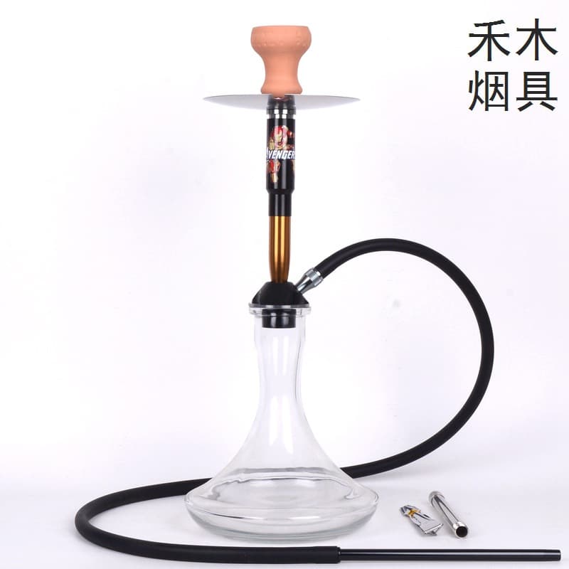 Cross-border Amazon Hot Selling Marvel Superhero Single-Hose Hookah Set Bar Shisha Hookah